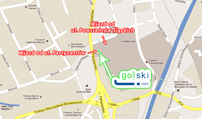 GOJ-SKI - Mapa dojazdu